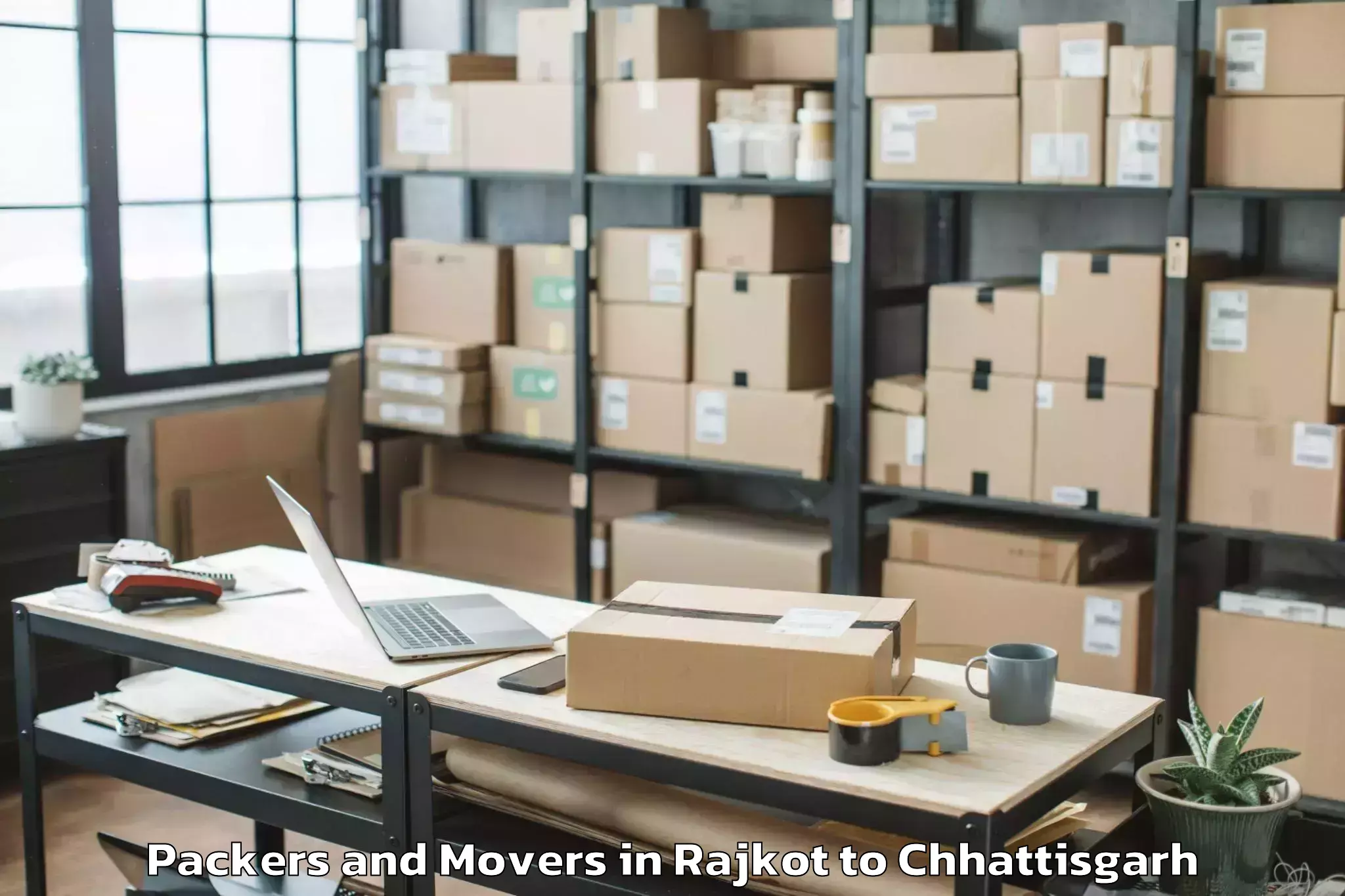 Leading Rajkot to Bhairamgarh Packers And Movers Provider